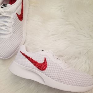 Nike Shoes - Custom bling Nike Tanjun Red Nike Shoes - Custom bling Nike Tanjun Red